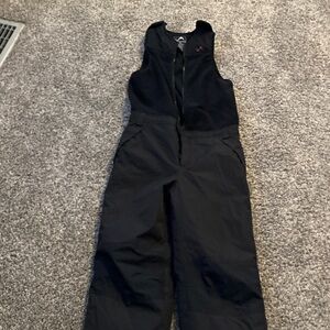 Kids Black Sleeveless snow pants
